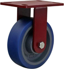 Hamilton - 6" Diam x 2" Wide x 7-1/2" OAH Top Plate Mount Rigid Caster - Polyurethane, 960 Lb Capacity, Sealed Precision Ball Bearing, 4 x 4-1/2" Plate - Eagle Tool & Supply