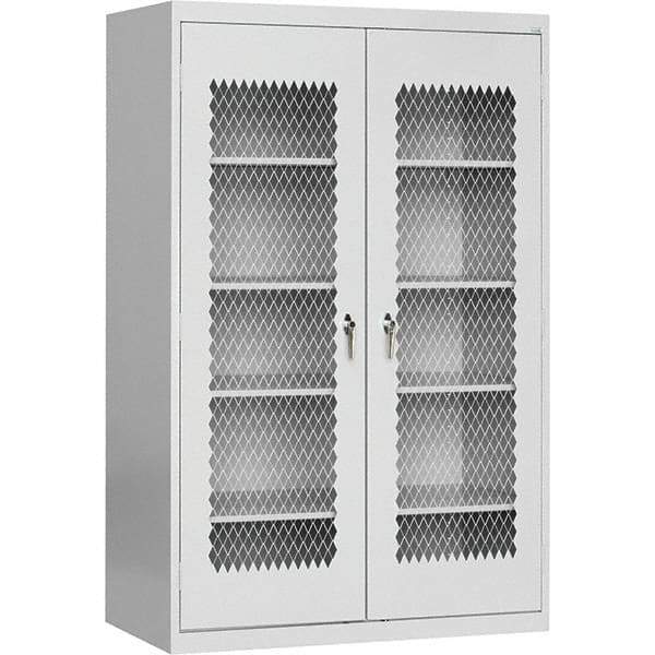 Sandusky Lee - 5 Shelf Visible Storage Cabinet - Steel, 36" Wide x 24" Deep x 72" High, Dove Gray - Eagle Tool & Supply