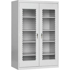 Sandusky Lee - 5 Shelf Visible Storage Cabinet - Steel, 36" Wide x 24" Deep x 72" High, Dove Gray - Eagle Tool & Supply