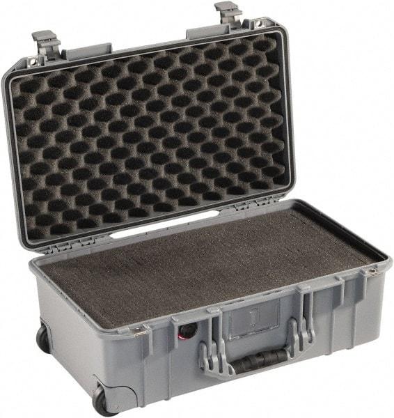 Pelican Products, Inc. - 13-31/32" Wide x 8-63/64" High, Aircase w/Foam - Silver - Eagle Tool & Supply