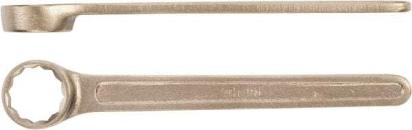 Ampco - 22mm 12 Point Box Wrench - Single End, Aluminum Bronze, Plain Finish - Eagle Tool & Supply
