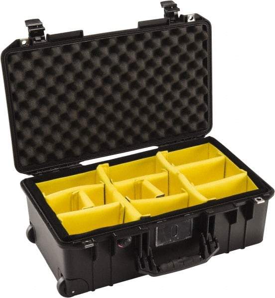 Pelican Products, Inc. - 13-31/32" Wide x 8-63/64" High, Aircase w/Divider - Black - Eagle Tool & Supply