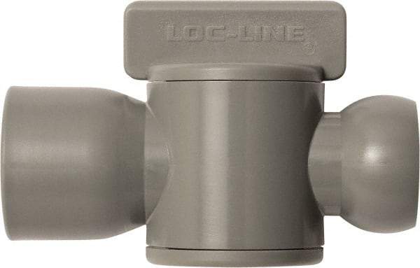 Loc-Line - 10 Piece, 1/2" ID Coolant Hose Female NPT Valve - Female to Female Connection, Acetal Copolymer Body, NPT, Use with Loc-Line Modular Hose Systems - Eagle Tool & Supply