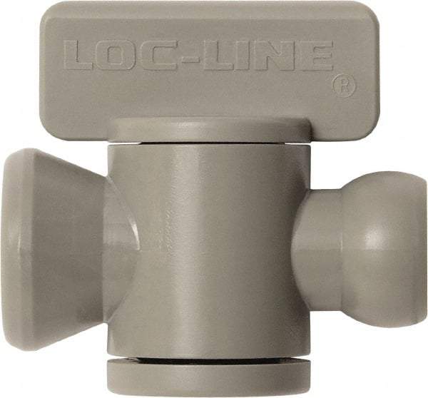 Loc-Line - 10 Piece, 1/4" ID Coolant Hose In-Line Check Valve - Female to Ball Connection, Acetal Copolymer Body, Unthreaded, Use with Loc-Line Modular Hose Systems - Eagle Tool & Supply