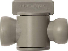 Loc-Line - 10 Piece, 1/2" ID Coolant Hose In-Line Check Valve - Female to Ball Connection, Acetal Copolymer Body, Unthreaded, Use with Loc-Line Modular Hose Systems - Eagle Tool & Supply