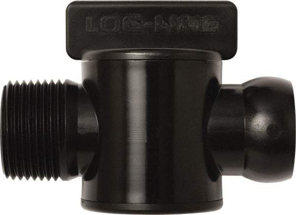 Loc-Line - 10 Piece, 3/4" ID Coolant Hose Male NPT Valve - Male to Female Connection, Acetal Copolymer Body, NPT, Use with Loc-Line Modular Hose Systems - Eagle Tool & Supply