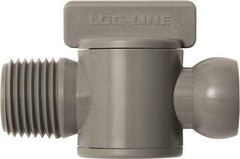 Loc-Line - 10 Piece, 1/2" ID Coolant Hose Male NPT Valve - Male to Female Connection, Acetal Copolymer Body, NPT, Use with Loc-Line Modular Hose Systems - Eagle Tool & Supply