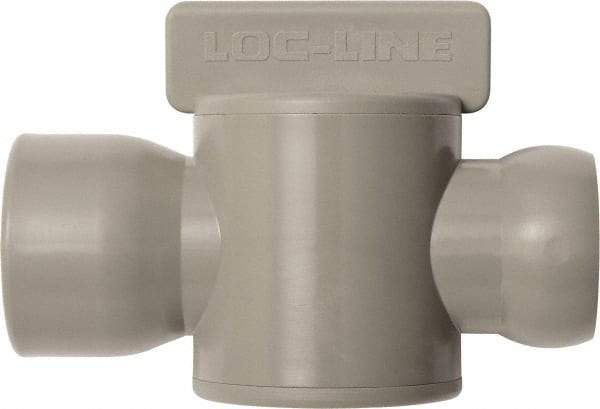 Loc-Line - 10 Piece, 3/4" ID Coolant Hose Female NPT Valve - Female to Female Connection, Acetal Copolymer Body, NPT, Use with Loc-Line Modular Hose Systems - Eagle Tool & Supply