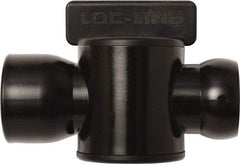 Loc-Line - 10 Piece, 3/4" ID Coolant Hose Female NPT Valve - Female to Female Connection, Acetal Copolymer Body, NPT, Use with Loc-Line Modular Hose Systems - Eagle Tool & Supply