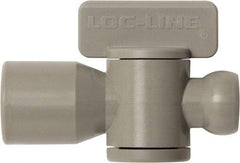 Loc-Line - 10 Piece, 1/4" ID Coolant Hose Female NPT Valve - Female to Female Connection, Acetal Copolymer Body, NPT, Use with Loc-Line Modular Hose Systems - Eagle Tool & Supply