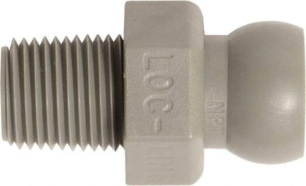 Loc-Line - 50 Piece, 1/8" Hose ID, Male to Female Coolant Hose Connector - 1/8" NPT, For Loc-Line Modular Hose Systems - Eagle Tool & Supply