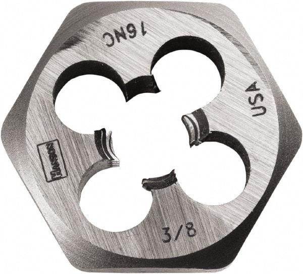 Irwin - 5/16-24 Thread, 1" Hex, Right Hand Thread, Hex Rethreading Die - Carbon Steel - Exact Industrial Supply