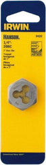 Irwin - 1/4-20 Thread, 1" Hex, Right Hand Thread, Hex Rethreading Die - Carbon Steel - Exact Industrial Supply