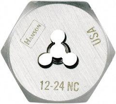 Irwin - #10-24 Thread, 1" Hex, Right Hand Thread, Hex Rethreading Die - Carbon Steel - Exact Industrial Supply