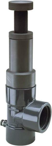 Hayward - 1-1/2" Pipe, Threaded Ends, PVC Pressure Regulating Valve - FPM Seal, 5 to 75 psi - Eagle Tool & Supply