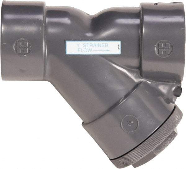 Hayward - 1/2" Pipe, Socket Ends, PVC Y-Strainer - 150 psi Pressure Rating - Eagle Tool & Supply