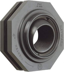 Hayward - 1" PVC Plastic Pipe Self-Aligning Bulkhead Fitting - Schedule 80, Thread x Thread End Connections - Eagle Tool & Supply
