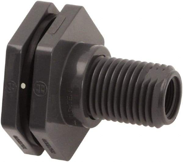 Hayward - 3/4" PVC Plastic Pipe Bulkhead Tank Adapter - Schedule 80, Socket x Thread End Connections - Eagle Tool & Supply