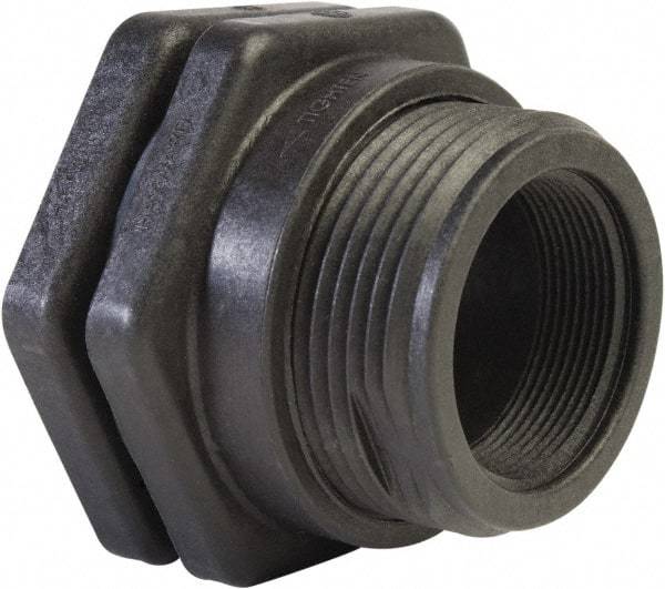 Hayward - 1/2" Polypropylene Plastic Pipe Bulkhead Tank Adapter - Schedule 80, Thread x Thread End Connections - Eagle Tool & Supply