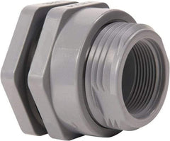 Hayward - 1/2" CPVC Plastic Pipe Bulkhead Tank Adapter - Schedule 80, Socket x Thread End Connections - Eagle Tool & Supply