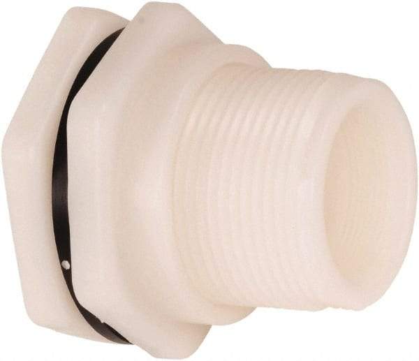 Hayward - 3/4" Polypropylene Plastic Pipe Bulkhead Tank Adapter - Schedule 80, Thread x Thread End Connections - Eagle Tool & Supply