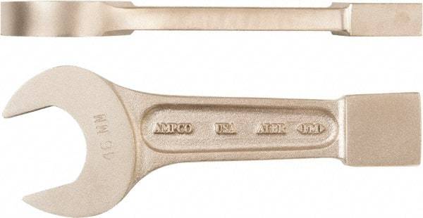 Ampco - 55mm Nonsparking Standard Striking Open End Wrench - Single End, Plain Finish - Eagle Tool & Supply