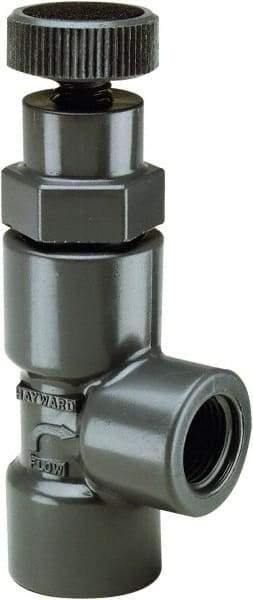 Hayward - 150 Max psi Angle Globe Pressure Reducing Valve - 1" Threaded Connection - Eagle Tool & Supply