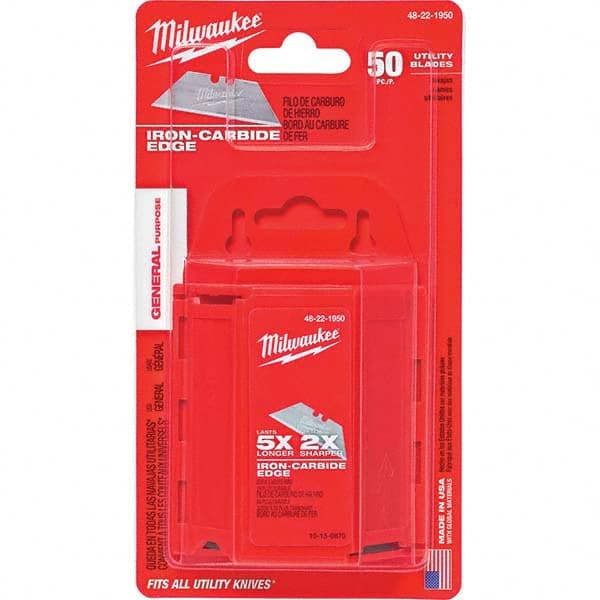 Milwaukee Tool - Knife Blades Type: Utility Knife Blade Material: Carbon Steel - Eagle Tool & Supply