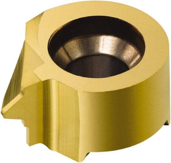 Sandvik Coromant - MB7 Grade 1025, Internal Whitworth Threading Insert - 11 TPI Int Pitch, Left Hand Insert, TiAlN/TiN Finish, Carbide - Eagle Tool & Supply