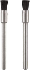 Dremel - 1/8" Brush Diam, Flat Faced, End Brush - 1/8" Diam Steel Shank, 15,000 Max RPM - Eagle Tool & Supply
