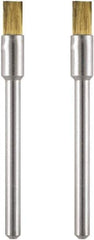 Dremel - 1/8" Brush Diam, Flat Faced, End Brush - 1/8" Diam Steel Shank, 15,000 Max RPM - Eagle Tool & Supply