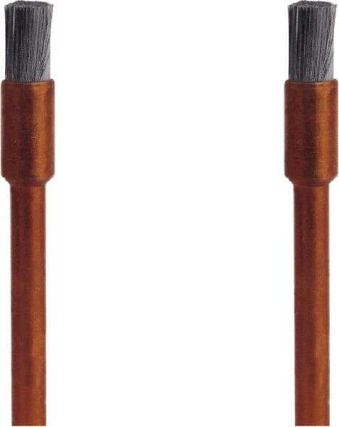 Dremel - 1/8" Brush Diam, Flat Faced, End Brush - 1/8" Diam Steel Shank, 15,000 Max RPM - Eagle Tool & Supply
