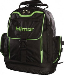 Hilmor - 19 Pocket Black Synthetic Backpack Tool Bag - 6" Wide x 14" Deep x 16" High - Eagle Tool & Supply