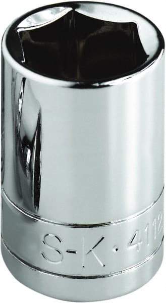 SK - 1-1/16", 1/2" Drive, Standard Hand Socket - 6 Points, Steel, Chrome Finish - Eagle Tool & Supply