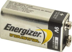 Energizer - Size 9V, Alkaline, 72 Pack, Standard Battery - 9 Volts, Miniature Snap Terminal, 6LR61, ANSI, IEC Regulated - Eagle Tool & Supply