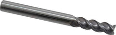 Niagara Cutter - 1/4", 3 Flute, Single End, Solid Carbide, 0.02" Corner Radius End Mill - 2-1/2" OAL, 45° Helix, Right Hand Flute, 3/4" LOC, Right Hand Cut - Eagle Tool & Supply