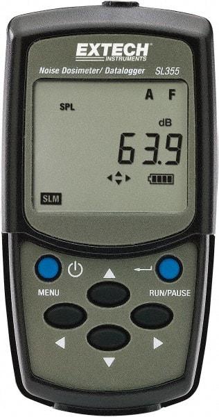 Extech - A and C Frequency Weight, LCD Display Noise Dosimeter - 60 to 130 and 70 to 140 Decibels - Eagle Tool & Supply