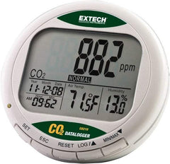 Extech - -14 to 140°F, 0 to 99.9% Humidity Range, Air Quality Monitor - Eagle Tool & Supply