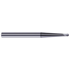Harvey Tool - Ball End Mills; Mill Diameter (mm): 0.80 ; Mill Diameter (Inch): 1/32 ; Mill Diameter (Decimal Inch): 0.0310 ; Number of Flutes: 2 ; Length of Cut (Decimal Inch): 0.0250 ; Material: Solid Carbide - Exact Industrial Supply