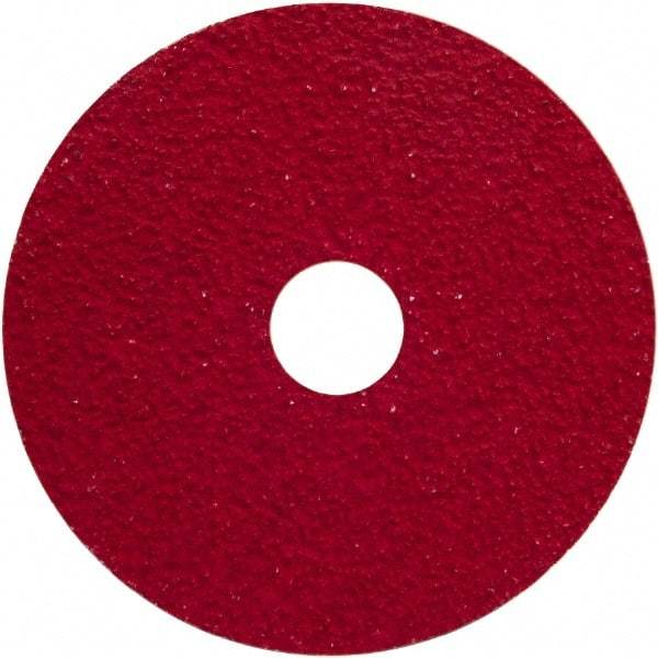 Norton - 4-1/2" Diam 7/8" Hole 24 Grit Fiber Disc - Very Coarse Grade, Ceramic Alumina - Eagle Tool & Supply