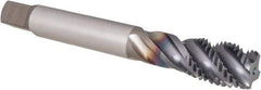OSG - M20x2.50 Metric Coarse 4 Flute 6H Modified Bottoming Spiral Flute Tap - Powdered Metal, TiCN Finish, 140mm OAL, Right Hand Flute, Right Hand Thread, D7, Series 16500 - Eagle Tool & Supply