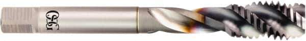 OSG - 1/2-20 UNF 3 Flute 2B Modified Bottoming Spiral Flute Tap - Powdered Metal, TiCN Finish, 100mm OAL, Right Hand Flute, Right Hand Thread, H5, Series 16505 - Exact Industrial Supply