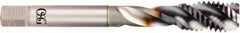 OSG - 7/16-20 UNF 3 Flute 2B Modified Bottoming Spiral Flute Tap - Powdered Metal, TiCN Finish, 100mm OAL, Right Hand Flute, Right Hand Thread, H5, Series 16505 - Exact Industrial Supply