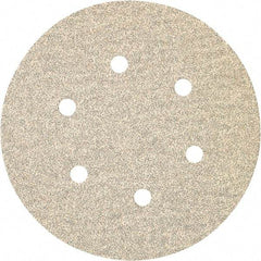 Porter-Cable - 6" Diam, 220 Grit Zirconia Alumina Adhesive PSA Disc - Very Fine Grade, Tan, C Weighted Backing, Flexible, 15,000 Max RPM - Eagle Tool & Supply