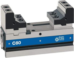 Jergens - 120mm Jaw Width, 200mm Jaw Opening Capacity, 2-Way Angle Stationary Machine Vise - Manual Operation, 1 Station, 55mm Deep - Eagle Tool & Supply