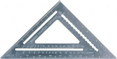 SAVAGE by SWANSON - 12" Blade Length x 12" Base Length, Aluminum Rafter Square - 1/4" Graduation - Eagle Tool & Supply