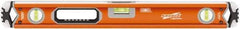 SAVAGE by SWANSON - 24" Long 3 Vial Box Beam Level - Aluminum, Orange - Eagle Tool & Supply