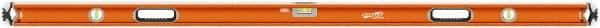 SAVAGE by SWANSON - 72" Long 3 Vial Box Beam Level - Aluminum, Orange - Eagle Tool & Supply