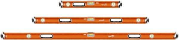 SAVAGE by SWANSON - 24" & 48" & 78" Long 3 Vial Box Beam Level - Aluminum, Orange - Eagle Tool & Supply