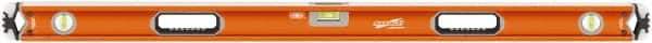 SAVAGE by SWANSON - 48" Long 3 Vial Box Beam Level - Aluminum, Orange - Eagle Tool & Supply